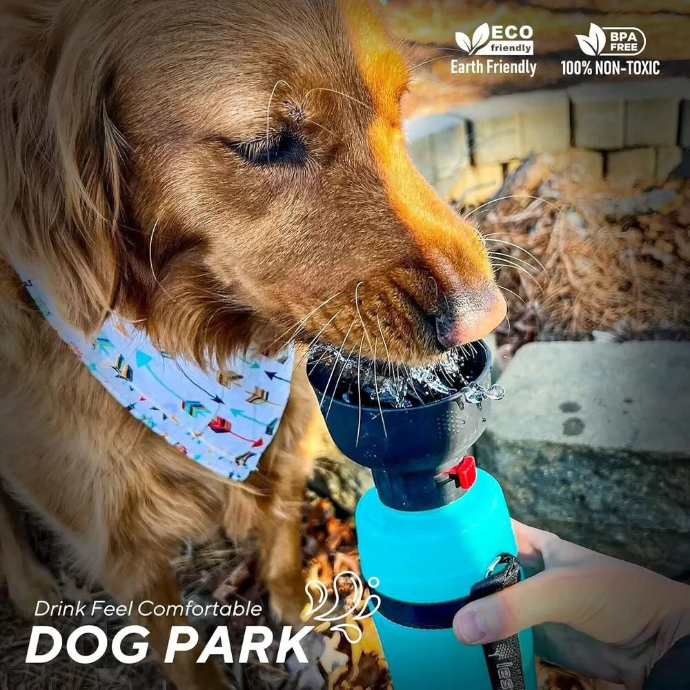 Dog Water Bottle 21oz, Portable,Travel,no leak,BPA Free- Black